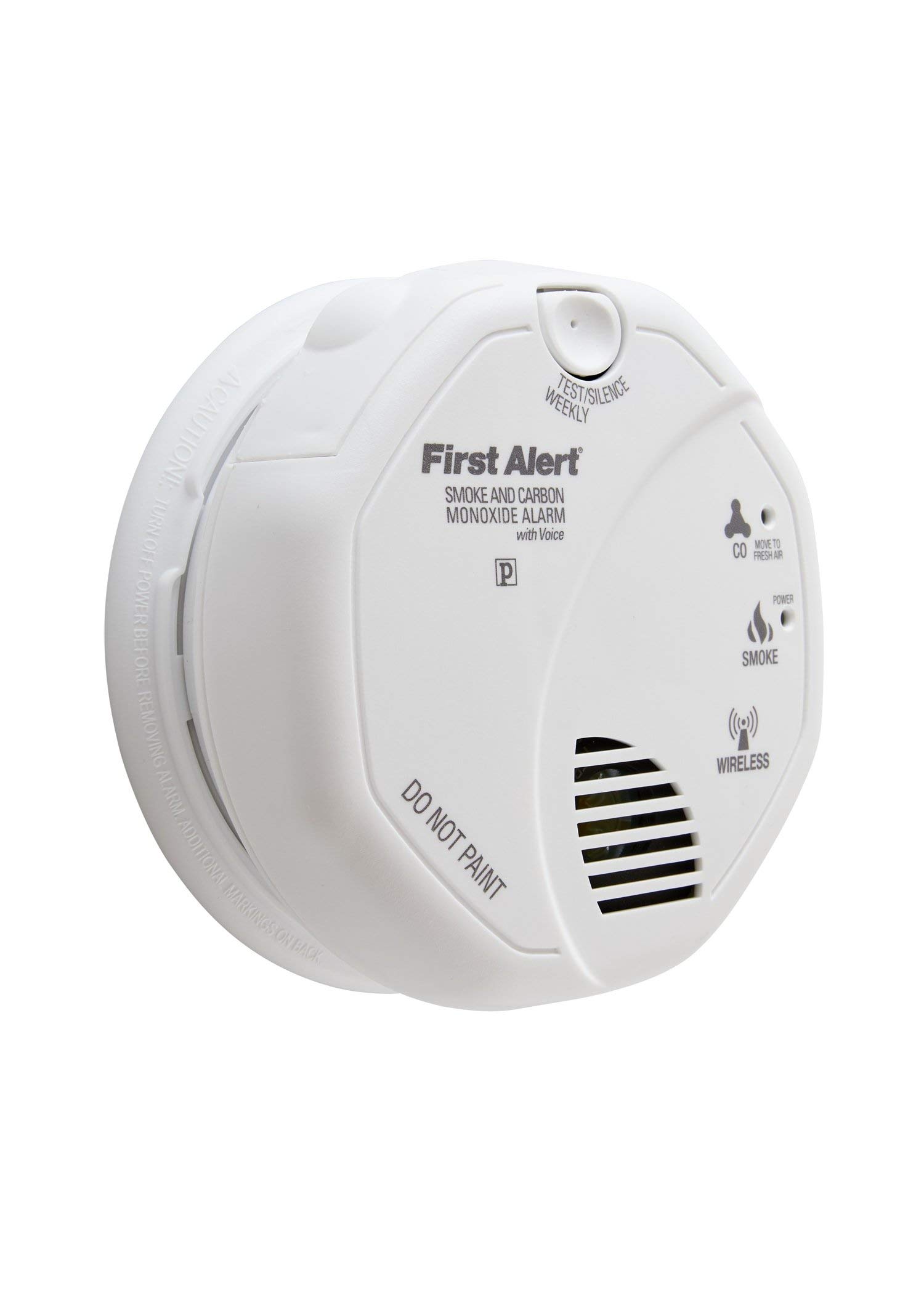 First Alert Battery Powered SCO500B Wireless Interconnected Photoelectric Smoke and Carbon Monoxide Combo Alarm with Voice and Location
