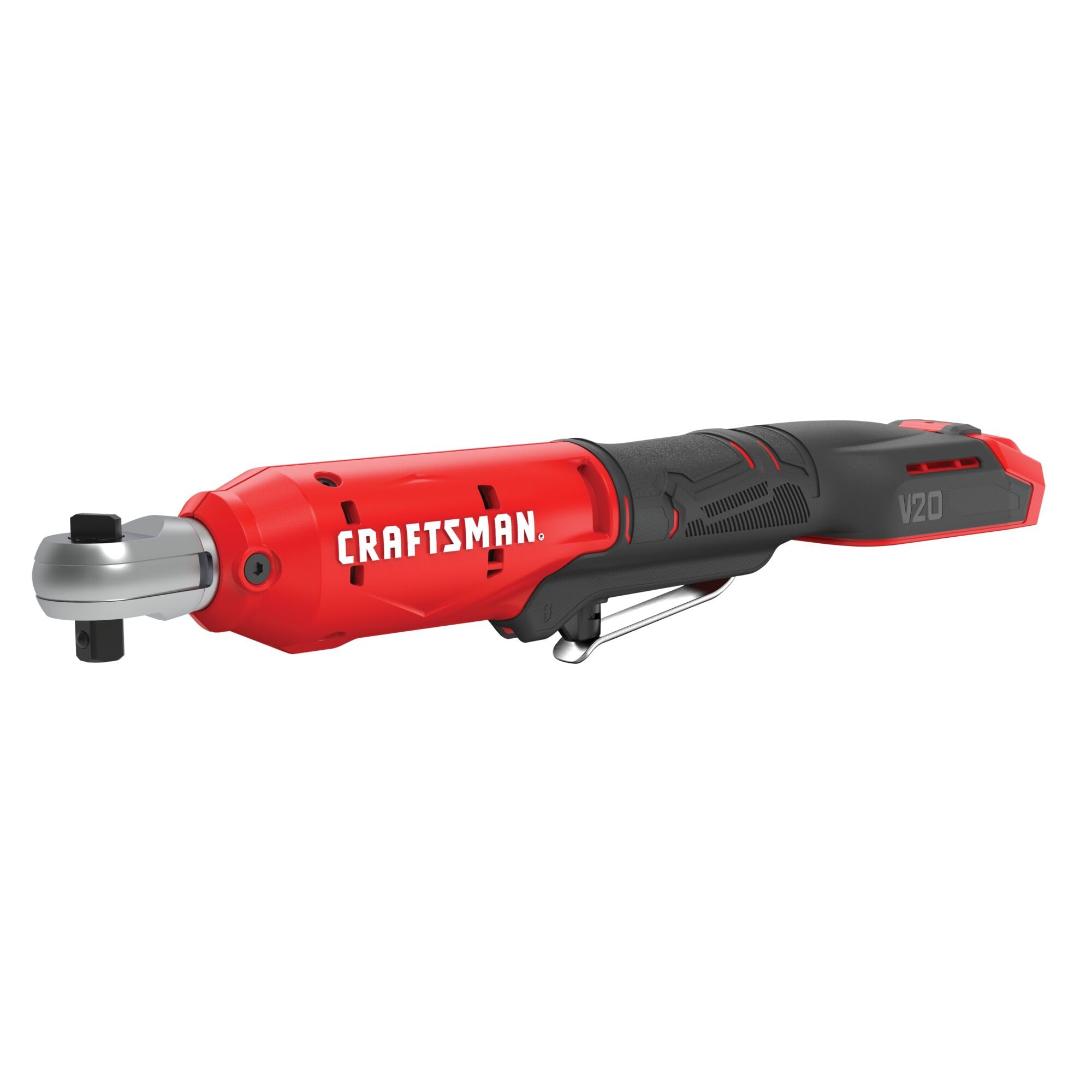Photo 1 of CRAFTSMAN V20 Cordless Ratchet Wrench Kit, 3/8 inch Drive, 300 RPM, up to 35 ft-lbs of Torque, Battery and Charger Included (CMCF930D1)