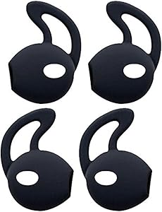 ZZoo Earpod Cover Secure Fit Grip Compatible with iPod Touch Nano, Shuffle, iPhone 5, and iPhone 6 Earphone Earbuds Headphones - Perfect for Running Exercise Gym and Sports (2Pairs-Black)