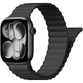 Magnetic Sport Bands for Apple Watch Band 40mm 38mm 41mm 42mm 44mm 45mm 46mm iWatch bands for Women Men,Silicone Loop Strap Wristband for Apple Watch Series 11 10 9 8 7 6 5 4 3 SE 3/2nd Ultra/3/2 49mm