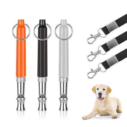 Komake Dog Whistle 3 Pack Professional Dog Training Whistle To Stop Barking Adjustable Pitch Ultrasonic Pet Whistle Training Tool Dog Bark Control