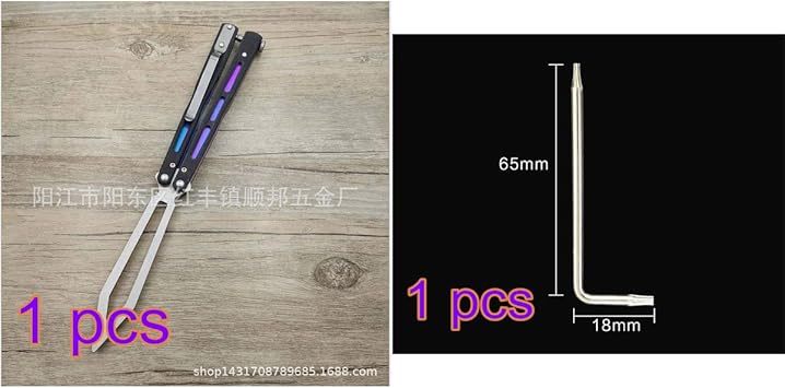 Amazon Haiteku バタフライナイフ 折りたたみ戦術トレーナー 調整レンチ付き G10ハンドル 鈍い刃 トレーニングツール 超リアル 練習用 鈍い刃 ケース付き Haiteku フォールディングナイフ