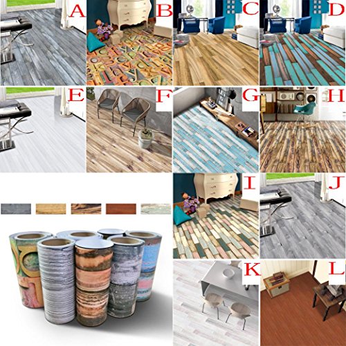 Woaills A Roll 7.87" x 196.65" Self Adhesive PVC Tile Vinyl Art Wall Sticker for Kitchen Bathroom (C)