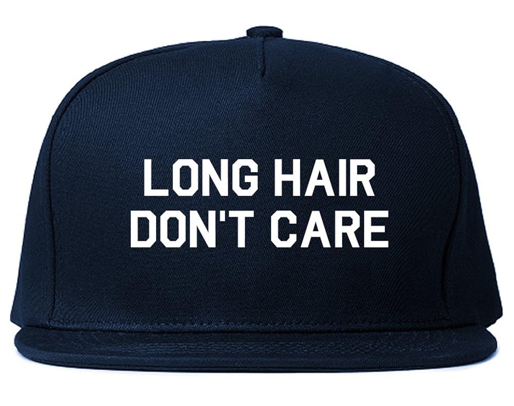 Kings Of Ny Long Hair Dont Care Snapback Hat Cap Black At Amazon