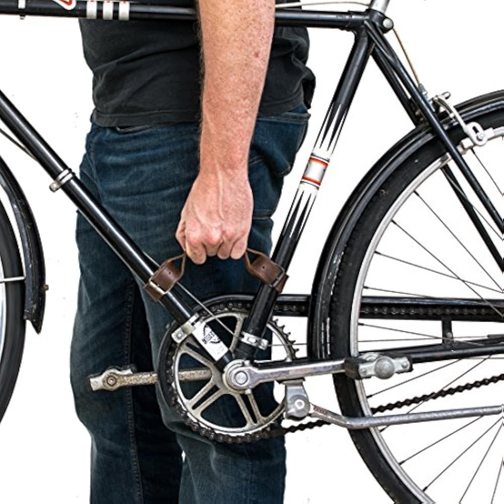 Rustic Leather Bicycle Frame Handle (Bike Handle) Handmade By Hide