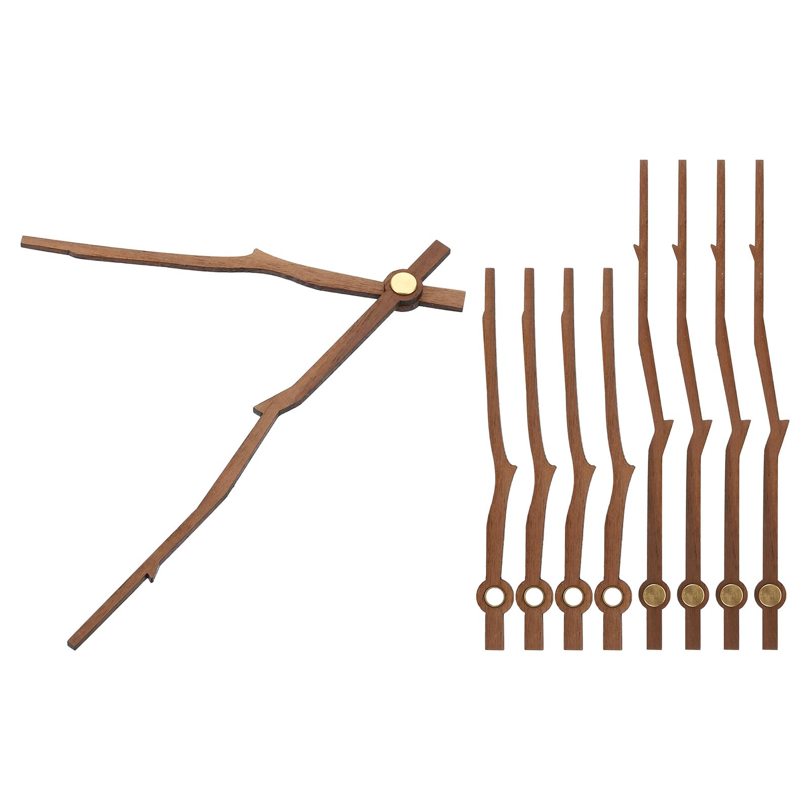 PATIKIL Replacement Clock Hands Kit, 5 Set Wooden Clock Mechanism Movement Wall Clock Hands Parts Replacement for 14 Inch Wall Clock Repair DIY Home Art Decor, G1