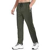 Peakwell Men's Lightweight Hiking Pants Quick-Dry Outdoor Sweatpants Workout with Zipper Pockets
