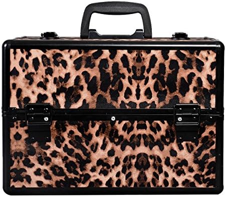 Makeup Train Case Jewelry Box Cosmetic Organizer Aluminum Crocodile