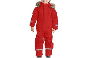 VBTAPA Snow Suit For Kids One Piece Snowsuit Boys Windproof Waterproof Winter Outdoor Overalls Snowboarding Girls Ski Suits