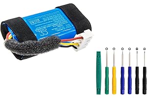 KASLNOUO Replacement Battery for JBL Flip6 JBL FLIP6 BLUAM JBLFLIP6REDAM PN GSP-1S2P-F6D (3.7V/ 5200mAh)