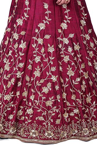 globalia creation women's silk semi-stitched lehenga choli
