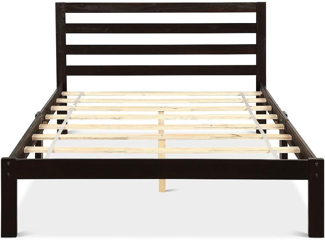 Best Full Size Black Pu Leather Button Tufted Upholstered Platform Metal Bed Frame
