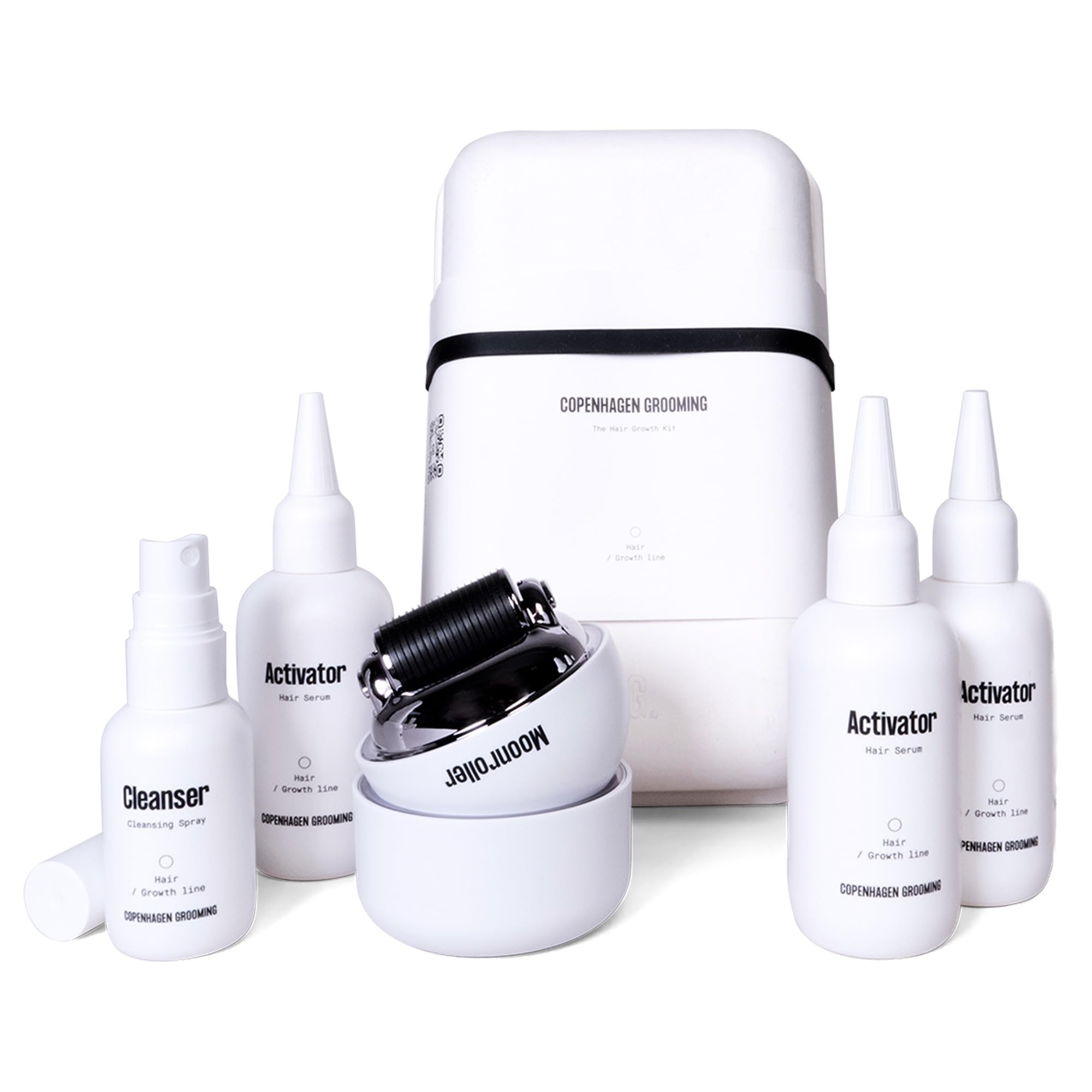 Copenhagen Grooming Hair Growth Kit w/The Activator Hair Growth Serum & The Moonroller Hair Follicle Stimulator (150 Days Supply)