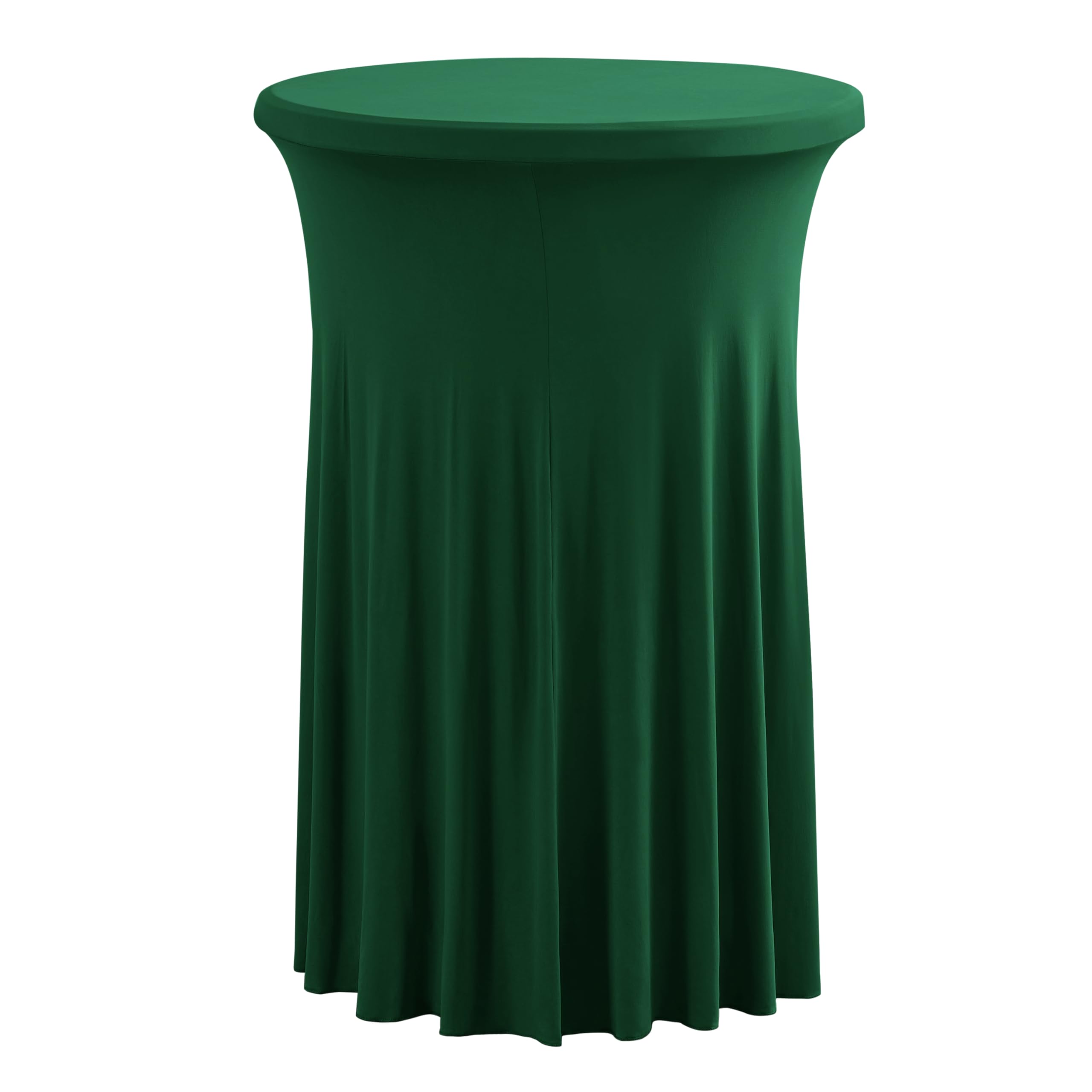 Photo 1 of iEventStar 30 inches 32" Highboy Cocktail Round Stretch Spandex Table Cover Table Skirt High Top Tablecloth (30"-32" Dia x 43", Hunter Green)
