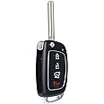 SUPALAND Key Fob Keyless Entry Fits for Hyundai Sonata 2014 2015 2016 2017 Remote Control Flip Key Replacement TQ8-RKE-4F16 95430-C1010 4 Button 46 Chip