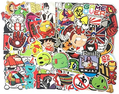 Syviva Sticker Pack 100-Pcs Waterproof Sticker Decals Vinyls for Laptop, Cars, Motorcycle, Bicycle, Skateboard Luggage, Bumper Stickers (Series C)