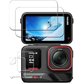 iDaPro Screen Protector for Insta360 Ace Pro 2 with subscreen film,9H Glass | 2 Screen + 2 Front PET + ABS Box. NOT for Octagonal lens. 9H Hardness, Anti-Scratch, Anti-Bubble, HD Clarity
