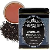 Harney & Sons Victorian London Fog, 4oz Loose Leaf Black and Oolong Tea with Bergamot, Lavender, and Vanilla, Hearty English Black Tea Blend, Stocking Stuffer