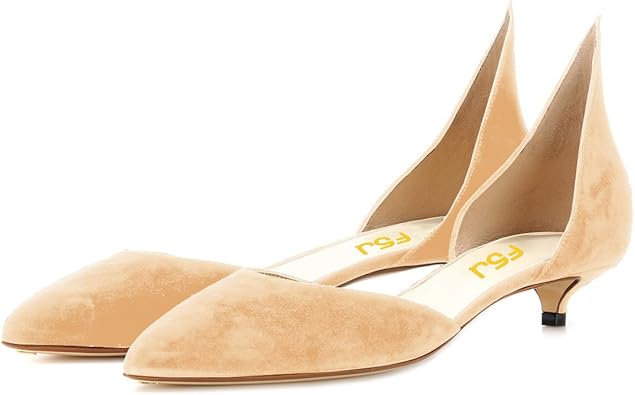 low heel round toe pumps