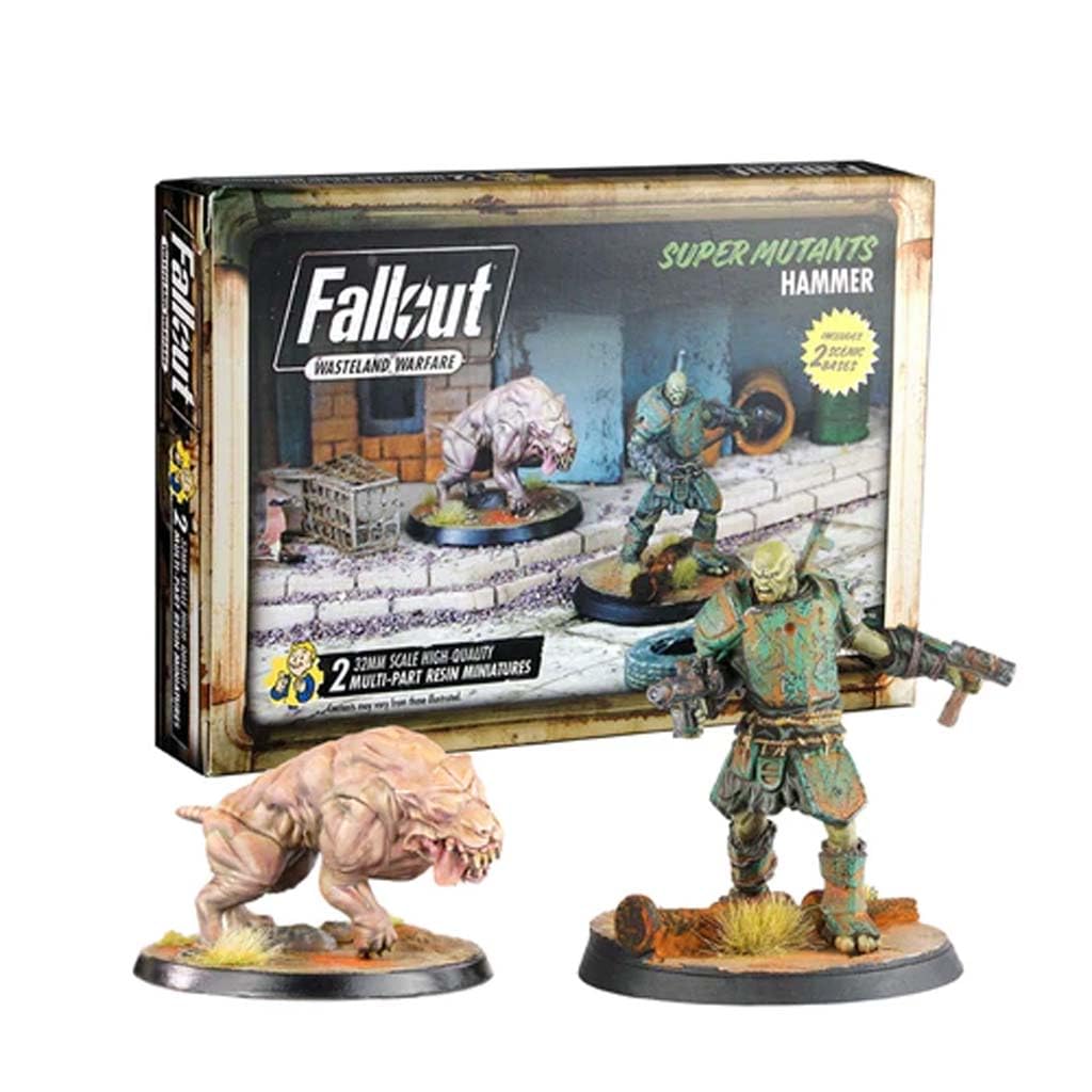 Modiphius Entertainment Fallout Wasteland Warfare Super Mutants Hammer Miniatures Set
