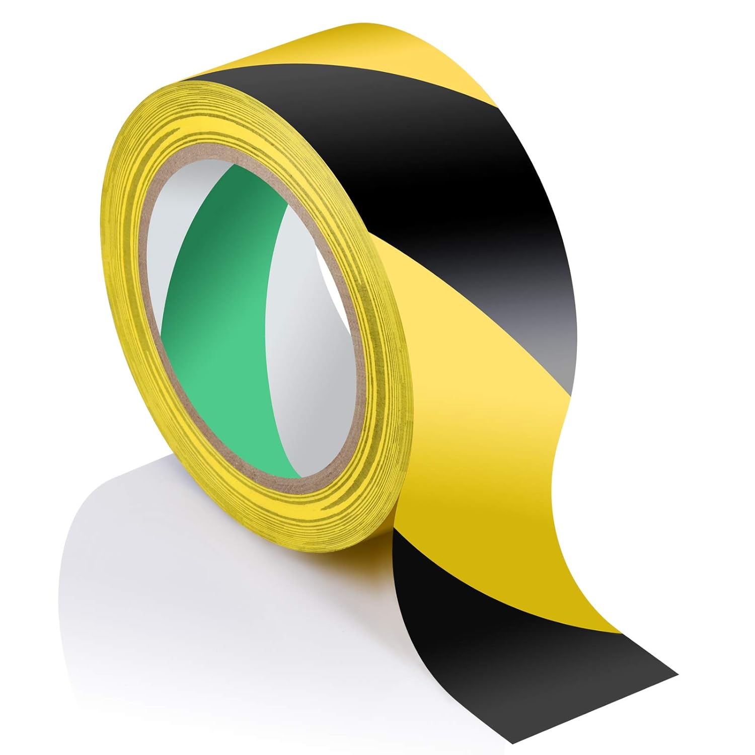 Black & Yellow Hazard Warning Safety Stripe Tape - High Visibility Barricade Adhesive Tape - Strong Adhesive Caution Duct Tape for Floors, Walls, Pipes and Equipment (2" X 36 Yds): Industrial & Scientific