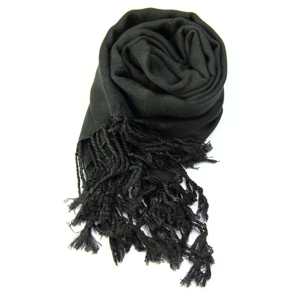 womens black woolen stole scarf for winter wrap
