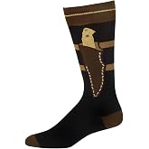 Ozone Mens Dress Socks Secret Weapon Boot Knife Design, Novelty Long Socks, Black Cotton Socks, One Size