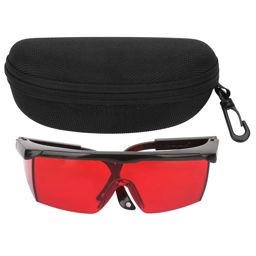 Walfront L,aser Protective Glasses,Portable PC Eye L,aser Glasses L,aser Safety Anti-l,aser Glasses for All Direction (Red)