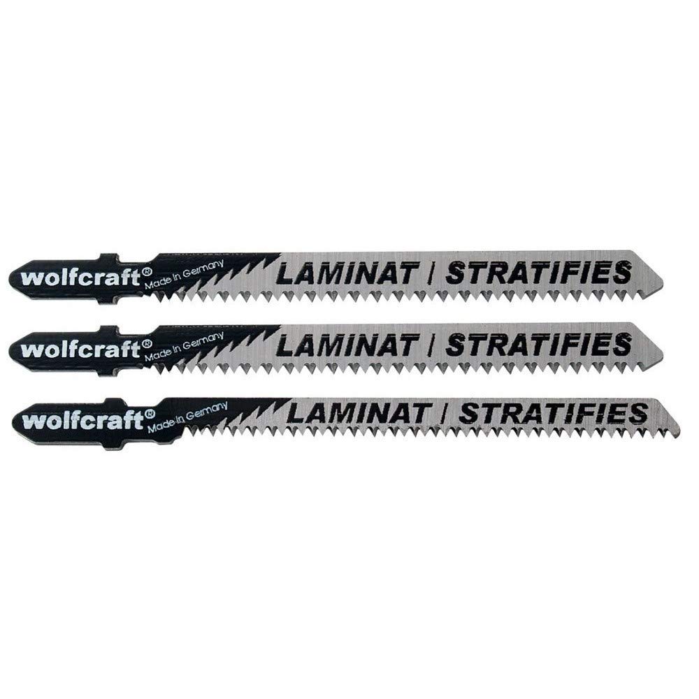 wolfcraft Jigsaw Blade Set, 3 Pcs., T-Shank I 2379000