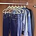 IEOKE Pants Hangers, Trousers Hangers with Clips,Velvet Hangers Non Slip Clothes Hangers with Heavy Duty 360 Swivel Hanger Hook - 12 Pack