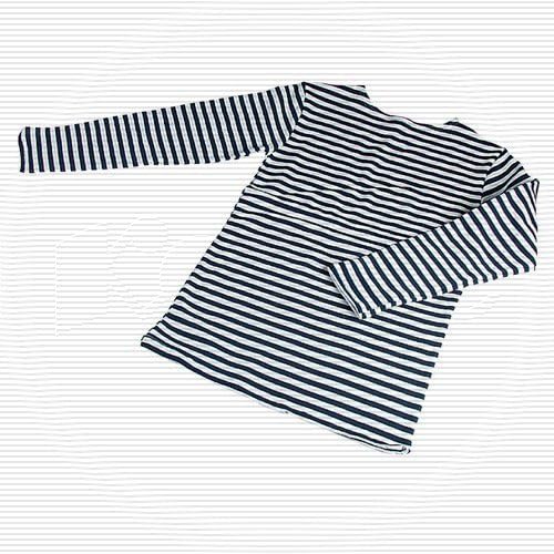 RUSSIAN NAVY STRIPED DARK BLUE T'SHIRT TELNYASHKA ShipFromUS (Medium)
