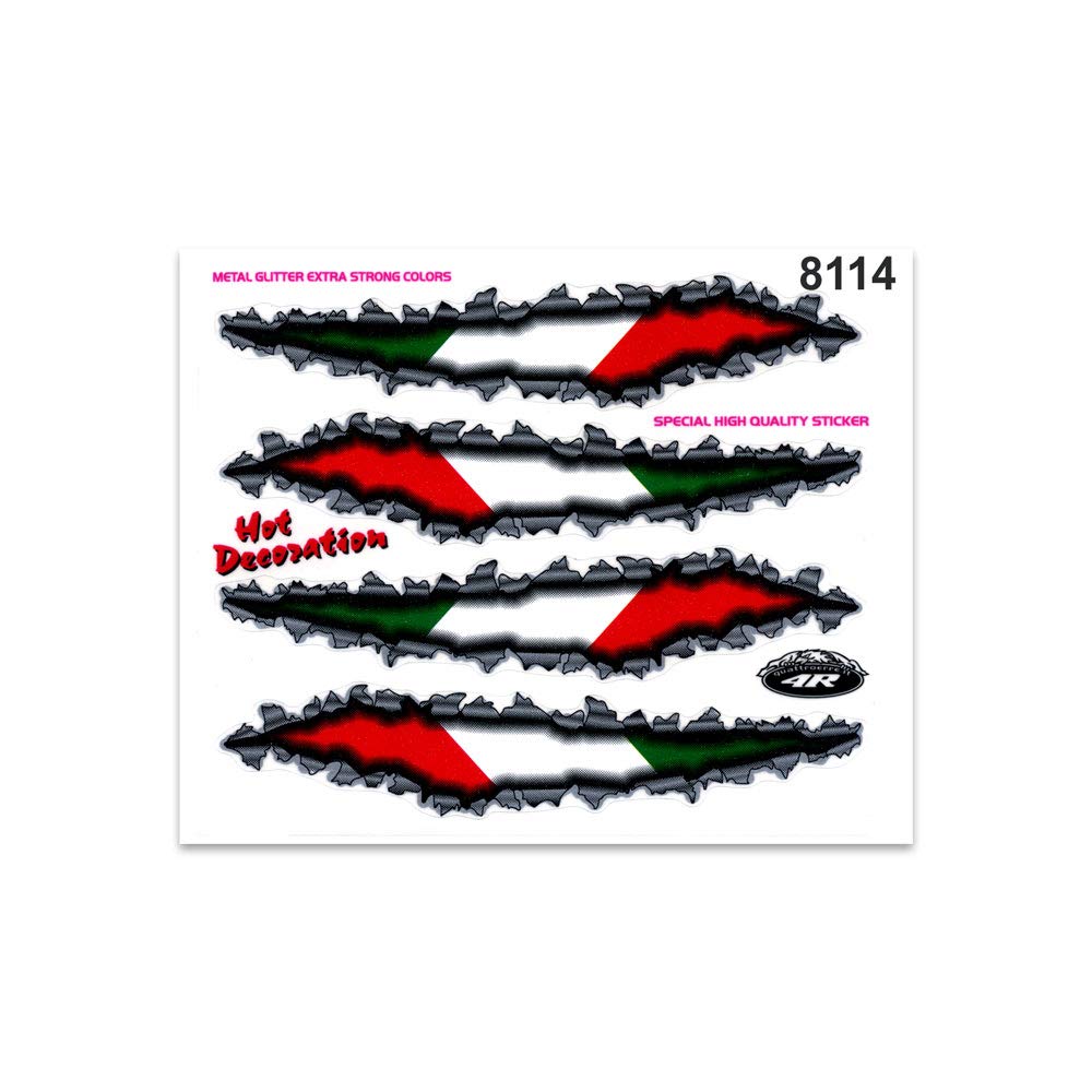 Quattroerre Sticker Torn Italy Flag, 14 x 16 cm