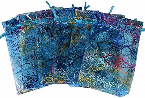 Smakke 5Pcs 7X9Cm 9X12Cm 10X15Cm Organza Bags Favor Wedding Christmas Gift Bags Drawable Packaging Bags &amp; Pouches Style 2 7X9Cm