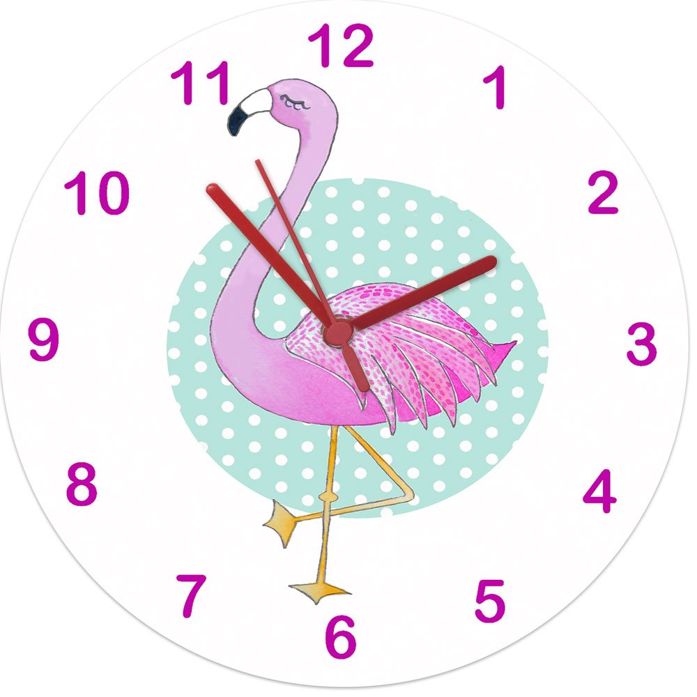 Flamingo Clock, Girls Clock, Girls Gifts, Clocks UK, Children's Clock