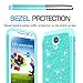 LeYi for S4 Case, Galaxy S4 Case with Tempered Glass Screen Protector [2 Pack], Glitter Bling Girls Women Design Dual Layer Hybrid Heavy Duty Protective Phone Case Cover for Samsung Galaxy S4 Mint