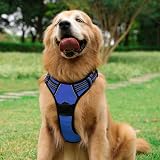 rabbitgoo Large Dog Harness No Pull Reflective Adjustable Blue XL view 9