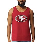 Hybrid Sports NFL - San Francisco 49ers - Distressed Team Logo - Men's Lightweight Fan Tank Top - Size 3 X-Large - Red