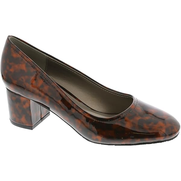Amazon.com | Masseys Women's Daphne Block Heel Dress Pump, 8.5 W (Wide),  Tortoise Patent | Pumps
