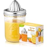 AIEVE Mason Jar Juicer Lid, Stainless Steel Lemon Juicer Manual Citrus Juicer Lime Squeezer Lemon Squeezer Orange Juicer…
