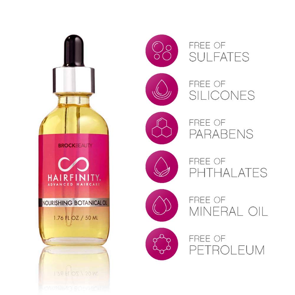 Hairfinity Botanical Hair Oil Growth Treatment for Dry Damaged Hair and Scalp with Jojoba