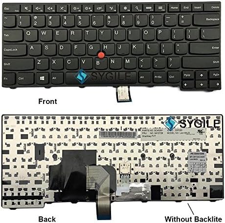 Sygile Laptop Replacement Non-Backlit Keyboard for Lenovo IBM Thinkpad Edge E440 T440 T440P T440S T440E T431 E431 T431S T450 T450S Series US Layout