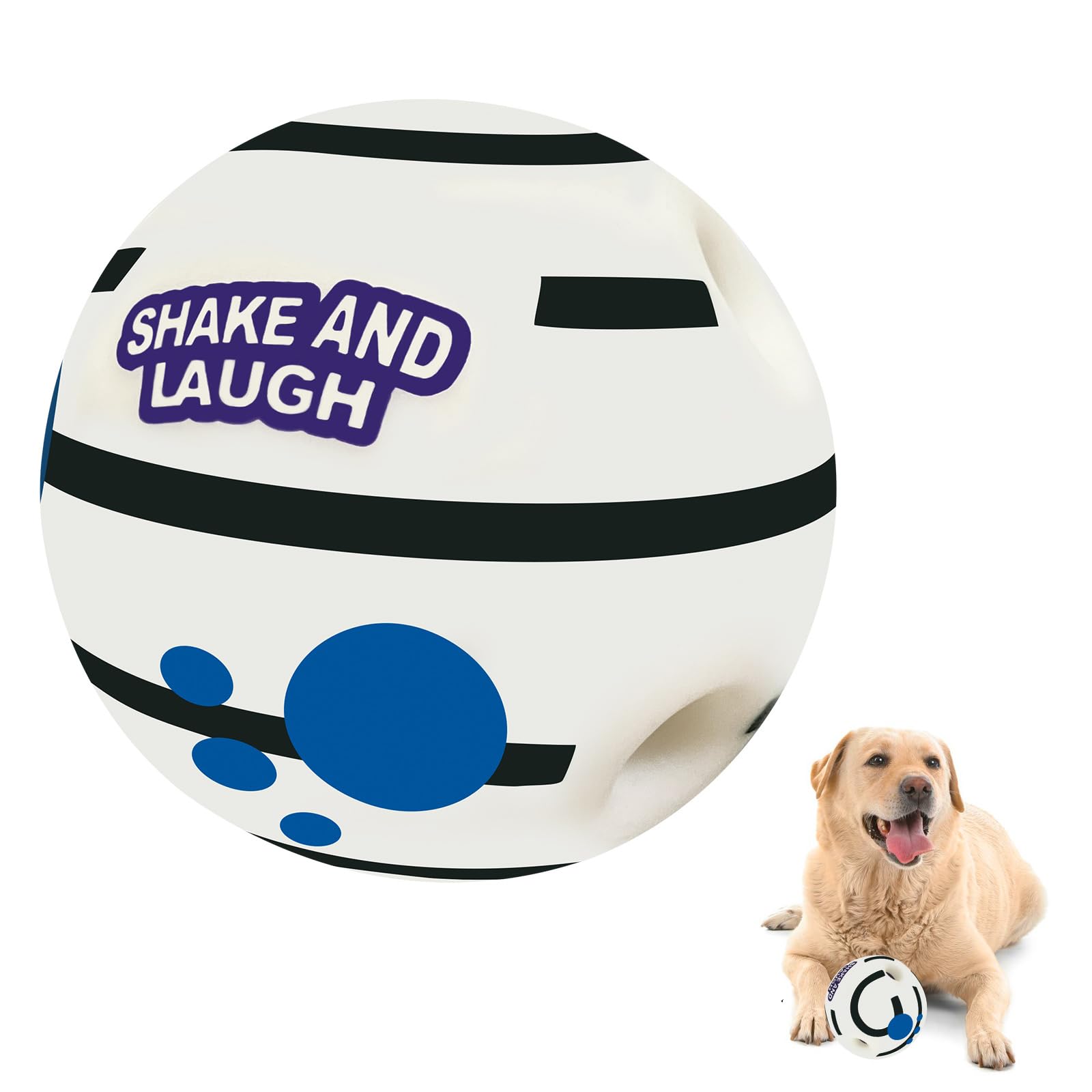 Photo 1 of And Laugh Glow in The Dark Dog Toys Ball, Interactive Dog Ball, Shaking with Gibbering Sound, XL, 5.51 in (14 cm)