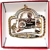 Connecticut Brass Ornament State Landmarks Souvenir