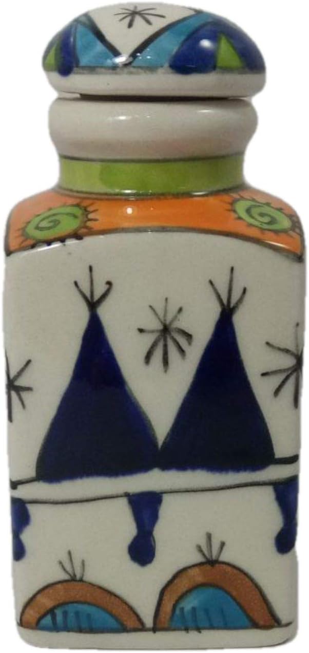 Handicraft Ceramic Jar Barni Storage Jar 250 ML, Best Gifting, Made by Awarded Indian Artisan