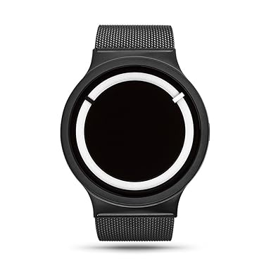 Ziiiro Eclipse Stahl Unisex Uhren Schwarz Snow