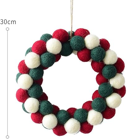 Immagini Palline Di Natale Colorate.Yunt 11 Albero Di Natale In Feltro Ghirlanda Di Natale In Feltro Palline Di Feltro 3 Misure Per Scegliere Palline Di Lana Colorate Per La Decorazione Natalizia Domestica Amazon It Casa E Cucina