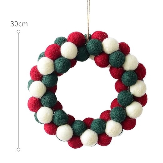 Ciondolo Albero Di Natale Decorazioni Natalizie Pompon Per