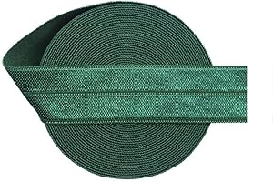 Bristlegrass Forest Green 2 Yard 3/4 Inch Picot Loop Elastic Band Decorative Frilly Lace Spandex Ribbon for Lingerie Underwear Sewing Trim Solid Color Ribbon Sewing lace Forest Green（2Yard 3/4")