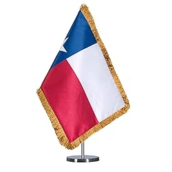 SYII Texas Table Flag with Gold Fringed 7.8x11.8