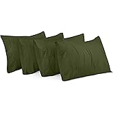 Utopia Bedding Queen Pillow Cases - 4 Pack - Envelope Closure - Soft Brushed Microfiber Fabric - Shrinkage and Fade Resistant Pillow Covers Queen Size 20 X 30 Inches (Queen, Olive)